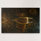 Glam Happy New Year Steampunk Champagner  Puzzle (Horizontal)