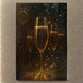 Glam Happy New Year Steampunk Champagner  Puzzle