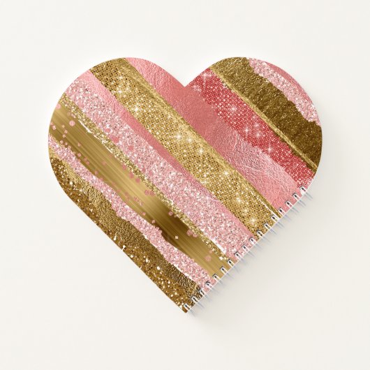 Glam Heart Custom Notebook Notizblock (Rückseite)