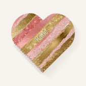 Glam Heart Custom Notebook Notizblock (Vorderseite)
