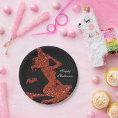 Glam Hexe fliegt auf dem Halloween-Party im Zimmer Pappteller (Party)