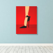 Glam High Heel Schuhe Leinwand Kunst, Dichtung und (Insitu (Holzboden))