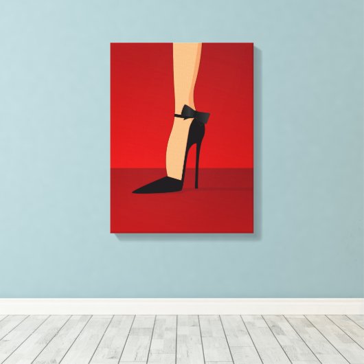 Glam High Heel Schuhe Leinwand Kunst, Dichtung und (Insitu (Holzboden))