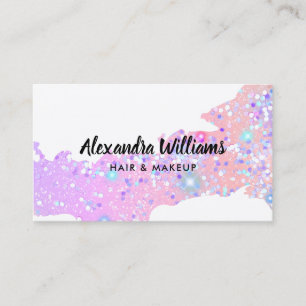 Glam Holografischer Glitter Moderner Trend Einziga Visitenkarte