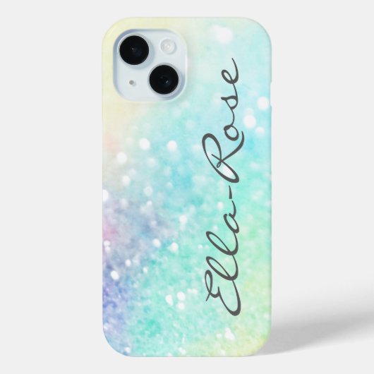 Glam Holographic Glitzer Farbenfrohe Hübsche Muste Case-Mate iPhone Hülle (Rückseite)
