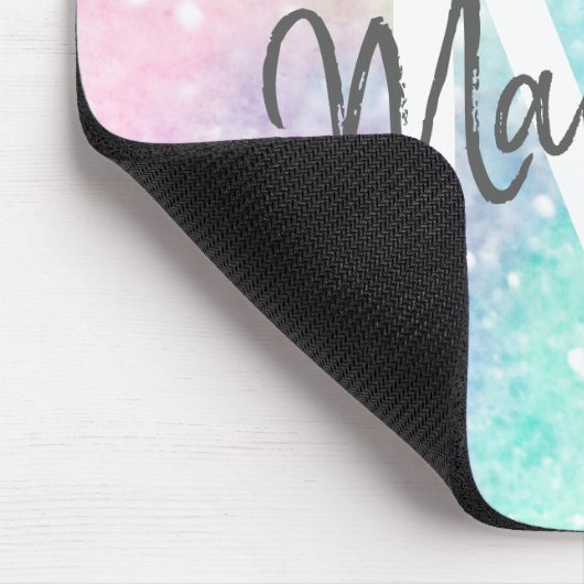 Glam Holographic Glitzer Farbenfrohe Hübsche Muste Mousepad (Ecke)