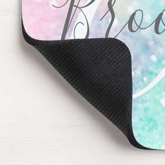 Glam Holographic Glitzer Farbenfrohe Hübsche Muste Mousepad (Ecke)