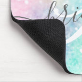 Glam Holographic Glitzer Farbenfrohe Hübsche Muste Mousepad (Ecke)