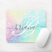Glam Holographic Glitzer Farbenfrohe Hübsche Muste Mousepad (Mit Mouse)