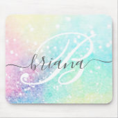 Glam Holographic Glitzer Farbenfrohe Hübsche Muste Mousepad (Vorne)