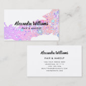 Glam Holographic Glitzer Moderne, trendige, einzig Visitenkarte (Vorne/Hinten)