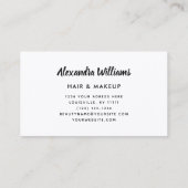 Glam Holographic Glitzer Moderne, trendige, einzig Visitenkarte (Rückseite)