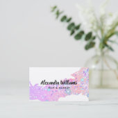 Glam Holographic Glitzer Moderne, trendige, einzig Visitenkarte (Stehend Vorderseite)