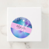 Glam Holographic Mermaid Glitzer Sparkle Monogram Geschenkanhänger (Beispiel)