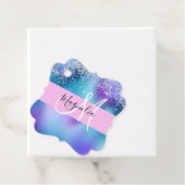 Glam Holographic Mermaid Glitzer Sparkle Monogram Geschenkanhänger (Beispiel)