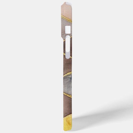 Glam Honey Comb Blush Champagne Abstrakt Case-Mate iPhone Hülle (Rückseite / Links)