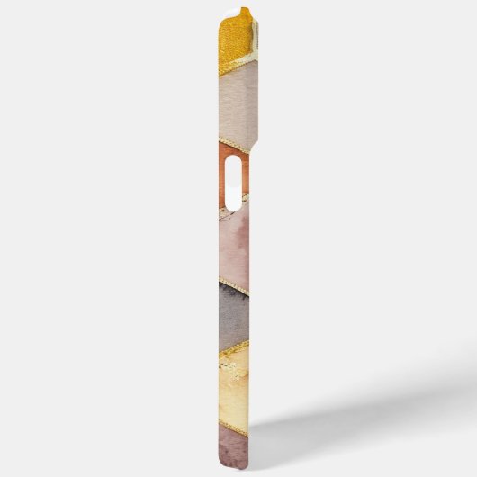 Glam Honey Comb Blush Champagne Abstrakt Case-Mate iPhone Hülle (Rückseite / Rechts)