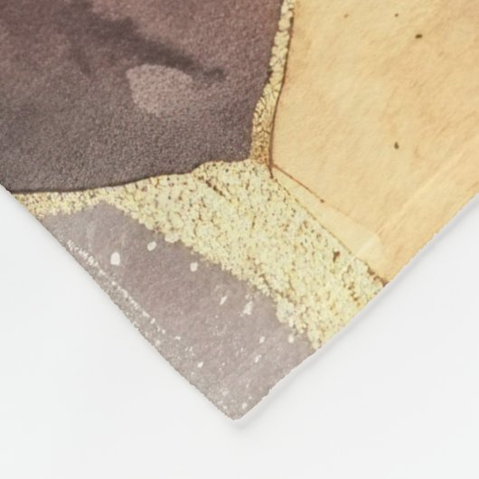 Glam Honey Comb Blush Champagne Abstrakt Fleecedecke (Ecke)