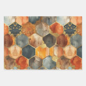 Glam Honey Comb Blush Champagne Abstrakt Geschenkpapier Set (Vorderseite 2)