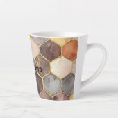 Glam Honey Comb Blush Champagne Abstrakt Milchtasse (Rechts)