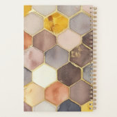 Glam Honey Comb Blush Champagne Abstrakt Planer (Rückseite)