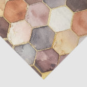 Glam Honey Comb Blush Champagne Abstrakt Seidenpapier (Ausschnitt)