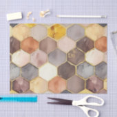Glam Honey Comb Blush Champagne Abstrakt Seidenpapier (Handwerk)