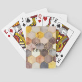Glam Honey Comb Blush Champagne Abstrakt Spielkarten (Rückseite)