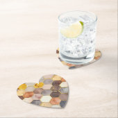 Glam Honey Comb Blush Champagne Abstrakt Untersetzer (Vor Ort)