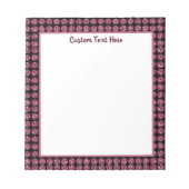 Glam Hot Pink Diamond Edelsteine Sparkle Notizblock (Vorderseite)