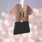 Glam-Imitate, gebürstete Kupferpolster und Monogra Ornament