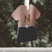 Glam-Imitate, gebürstete Kupferpolster und Monogra Ornament