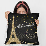 Glam Imitate Gold Glitzer Eiffelturm Personalisier Kissen<br><div class="desc">Glam Imitate Gold Glitzer Eiffelturm Personalisierter Decorator Kissen. Einfach den Namen auf Ihren eigenen Namen ändern.</div>