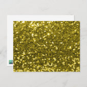 Glam Imitate Gold Glitzer Sparkor Print Postkarte (Vorne/Hinten)