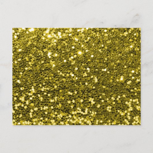 Glam Imitate Gold Glitzer Sparkor Print Postkarte (Vorderseite)