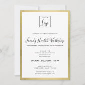 GLAM IMITATS GOLD FOIL DEINEN LOGO WORKSHOP GALA E EINLADUNG (Vorderseite)