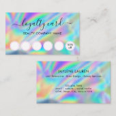 Glam Imitats Holographic Beauty Salon Loyalty Card Visitenkarte (Vorne/Hinten)