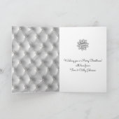 Glam Imitats Velvet Grau Silber Weihnachten (Innenseite)