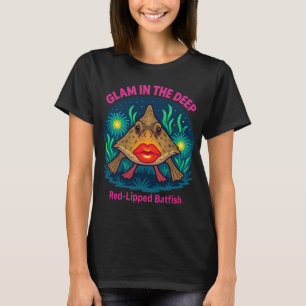 Glam in the Deep – Rotlippige Fledermausfisch Sü T-Shirt