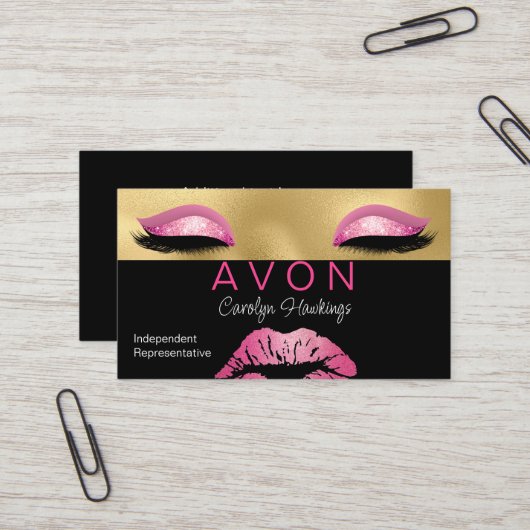 Glam Independent Rep Avon Business Card Visitenkarte (Vorderseite/Rückseite Beispiel)