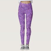 Glam Indigo Mermaid Unicorn Glitzer CUSTOM TEXT Leggings (Vorderseite)