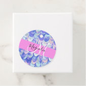 Glam Iridescent Blue Mermaid Scales Name Monogram Geschenkanhänger (Beispiel)