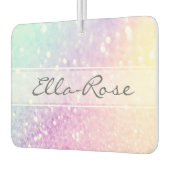 Glam Iridescent Glitzer Personalisiert farbig Autolufterfrischer (Links)