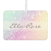 Glam Iridescent Glitzer Personalisiert farbig Autolufterfrischer (Vorderseite)