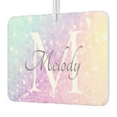 Glam Iridescent Glitzer Personalisiert farbig Autolufterfrischer (Links)