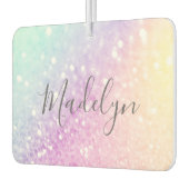 Glam Iridescent Glitzer Personalisiert farbig Autolufterfrischer (Links)