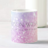 Glam Iridescent Glitzer Personalisiert farbig Kaffeetasse