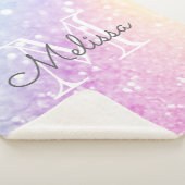 Glam Iridescent Glitzer Personalisiert farbig Sherpadecke (3/4)