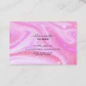 Glam Iridescent Green Holographic Juwelary Care Bu Visitenkarte (Rückseite)