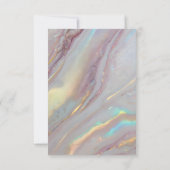 Glam Iridescent Luxury Style Dankeskarte (Rückseite)